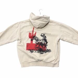 One Of These Days Parade Western Cowboy Graphic Hoodie Cream